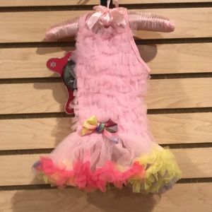 NWT PawPatu Pink Multi Pet Tutu Dress